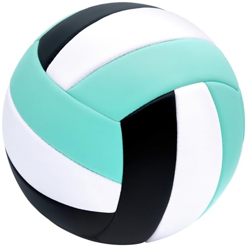 RUN2PEAK Soft Volleyball Ball Official Size 5 Volleyballs for Indoor Outdoor Beach Pool Game Play for Youth Teen Team Beginners Professional PU Leather Training Practice Volley Balls
