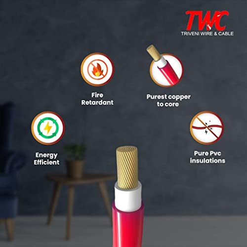 Image of TWC Active Single Core Electrical Wire |Green, 45 Meter, 0.75 SQ.MM. |PVC electrical insulated copper wire | Cable for Domestic & Industrial Connection purpose | Flame Resistant |