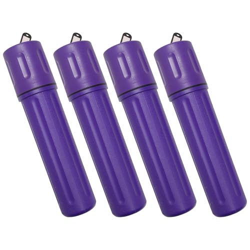 Image of Blue Demon Stick Welding Electrode Storage Tube, 3 inch x 14 inch Purple, 4 Pack | waterproof, airtight, made of high impact polyethylene, key tag included for easy labeling /organization