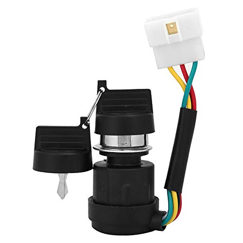 5 Wire Ignition Switch Replacement for 178F 186F Engine Air Cooled Tiller Electric Start System with 2 Keys Universal Starter Switch for Lawn Mower Garden Tractor