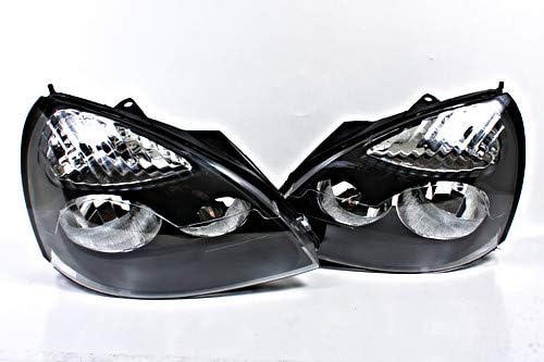 Headlights Lamps PAIR Black compatible with Renault Clio Facelift Hatchback 2001-2004