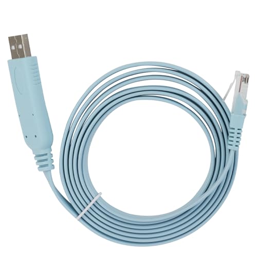 Wvxilyr 1,8M Cable de Consola usb a RJ45 para Conmutadores y Routers,Cable usb, rj45 to USB a Cable, Compatible para Windows, para Ingenieros de Redes y Administradores