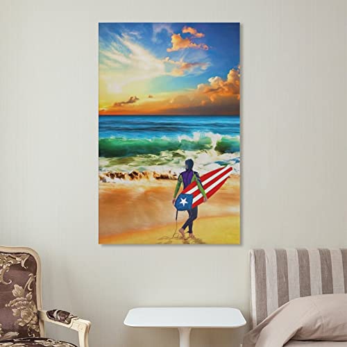 Posters Beautiful Scenery Of Puerto Rico Coastal Landscape Poster Surfing Poster - 副本 Canvas Wall Art Prints For Wall Decor Room Decor Bedroom Decor Gifts 24X36Inch(60X90Cm) Frame-Style #TOP6