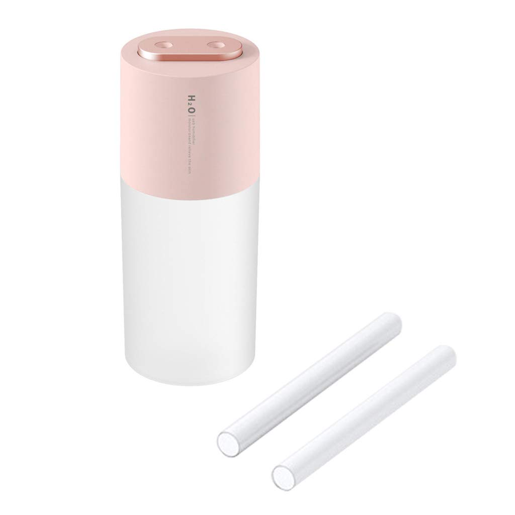 Losa Portable Mini air humidifier Double Spray 400ml USB Rechargeable Pink-image-6