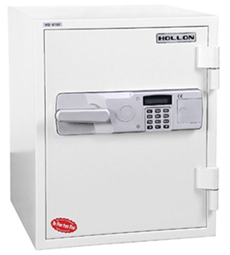 Hollon Safe HS-610E 2 Hour Fireproof Office Safe, 1.5 Cubic feet, White