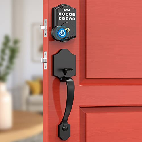 Fingerprint Front Door Lock Set, Guarder Keyless Entry Door Lock With Handle,Smart Deadbolt With Fingerprint/Keypad Code/Key, 300 User Auto Lock,Ip66 Waterproof Easy To Install For Door Security #TOP5