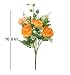 KAOYOO 4 PCS Artificial Peony Bouquet Short Stem for DIY Wedding Decoration Bridal Bouquet Home Decorations(Orange 4-PCS)