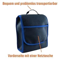 L & P Car Design Kofferraumtasche klein Organizer Autotasche Auto Kofferraum KFZ Tasche Toolbag Aufbewahrungstasche mit Klettverschluss (Schwarz blau) – Ansicht 5