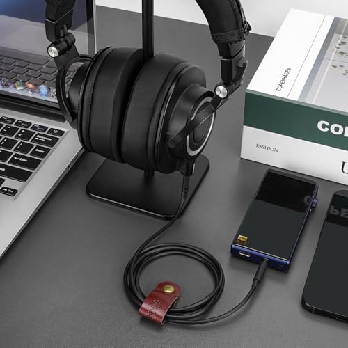Image of GEEKRIA Audio Cable Compatible with ATH-M70x /M60x /M50x /M40x Headphones, 2.5mm Aux Replacement Stereo Cord (4 ft /1.2 m)