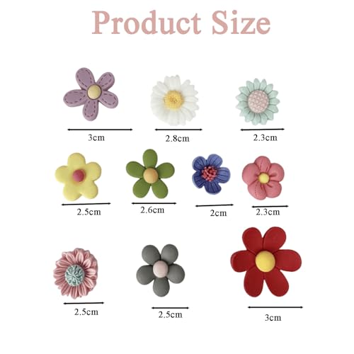 Image of 10 PCS Mini Vase Fridge Magnets, Floral Decorative Decor for Kitchen, Office, Whiteboard, Locker, Ideal for Adults, Flower Lovers, Office Workers, Parents