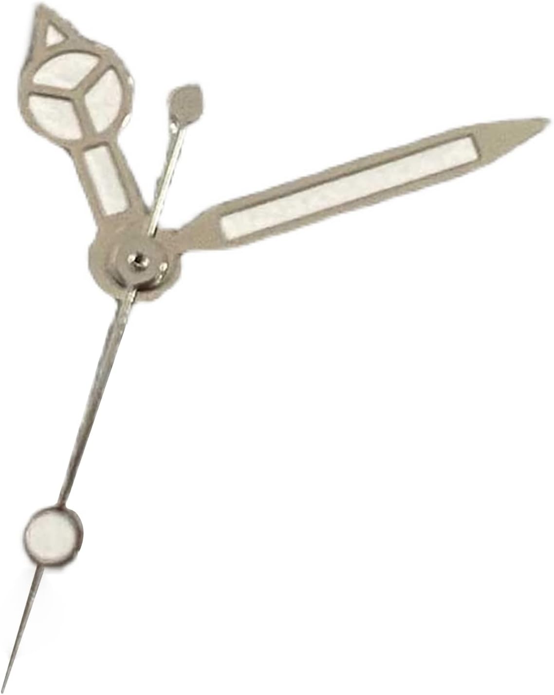 Watch Hands Silver Rim Three Pins Pointer Hand with Green Luminous for NH35/36/4R/7S Movement Repair Parts