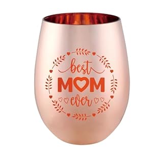 Best Mom Ever Wine Glass – Unique Gifts for Mom From Daughter, Son – Fun Mothers Day Birthday Gift Ideas for Mom – Fun Novelty Wine Gifts