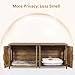 Homhedy Cat Litter Box Enclosure for 2 Cats, Wooden Pet Washroom Furniture with Double Room, Cat House, 47.2”L x 19.7”W x 19.7”H, Rustic Walnut