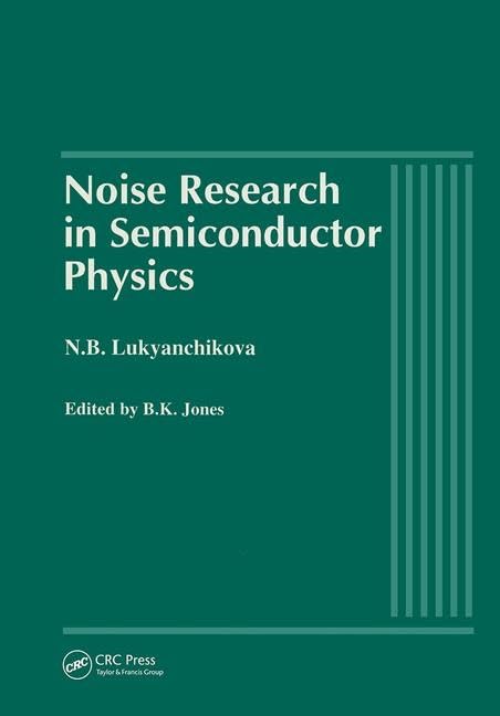 Noise Research in Semiconductor Physics      1st Edition
