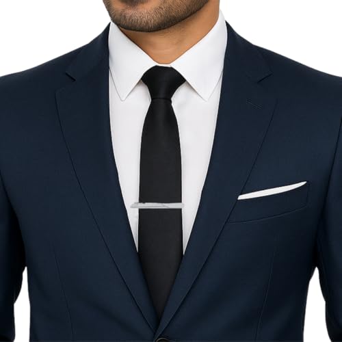 Image of TIE STUDIO Men's Metal tie pin | pack of 1 | Alloy Steel | Superior finishing | Packaging - Black box