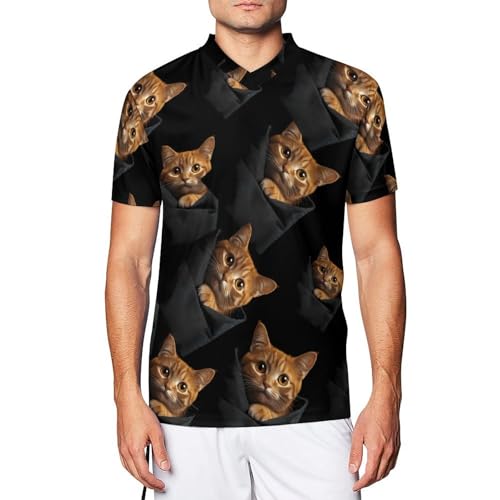 Camiseta de fútbol para hombre ideal para ir de cañas con diseño de gato original