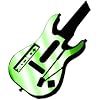 Lime Chrome Mirror - Vinyl Decal Mod Skin Kit by System Skins - Compatible with Guitar Hero 5 World Tour GH5 for Nintendo Wii