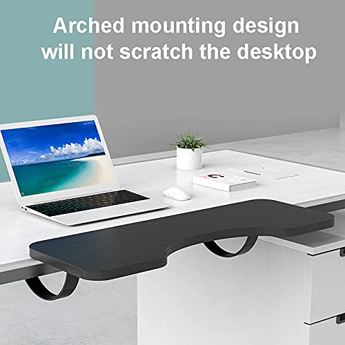Plateau de clavier pour surface de travail avec fixation par pinces en acier - 4
