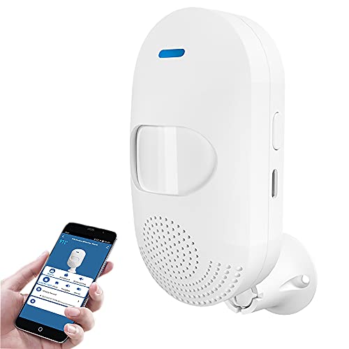 Wireless Wifi Motion Sensor Alarm: Tuya Pir Motion Detector, Infrared Alarm Sensor, Battery Or Usb Powered Sound & Light Alarm,100Db Siren, Entry Alert With Free App Control, Compatible With Alexa #TOP14