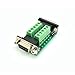 BUELEC DB9 Female and Male Connector in One Breakout Board,RS232/RS485/CAN/RS422 with DB9 Connector to Terminal Board Signal Module(2pcsDB9 Female/Male)
