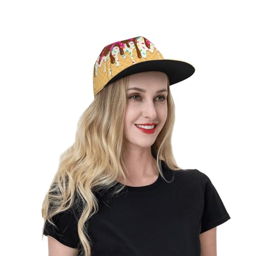 Gorra de béisbol con visera plana ajustable unisex miniatura 6