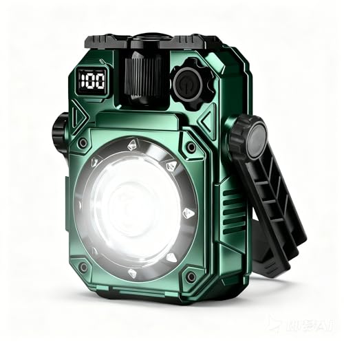 LED Work Light, 2000LM Portable Work Light, Work Lights on Stand Rotatable Stand and Handle, Hook Design LED Flood Light for Workshop Garage, Construction Site