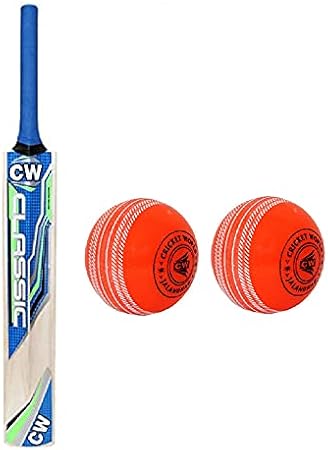 CW Classic Bat Ball Popular Willow Bat Tennis Bat Tennis Cricket Bat for Heavy Tennis Play Full Size Adult Men Tennis Cricket Bat