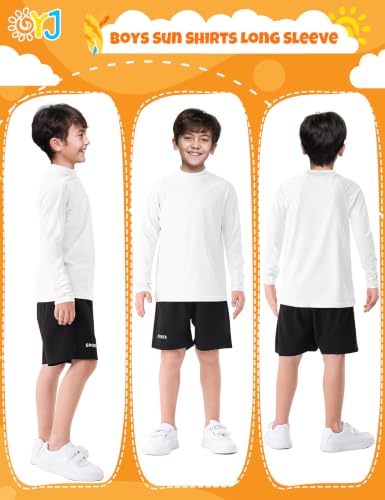 Image of Boys Rash Guard Swim Shirt Long Sleeve Rashguard UPF+ 50 SPF Sun Water Surfing Shirts for Toddler Kids Youth Teen 2T-16Y
