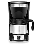 Contenido- máquina de café, jarra de acero inoxidable, manual de instrucciones