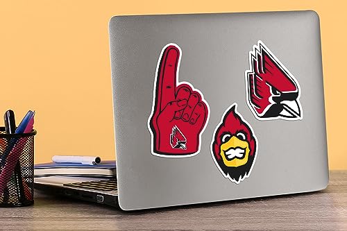 Image of Ball State University 7ct Vinyl Large Deluxe Stickers Variety Pack - Laptop, Water Bottle, Scrapbooking, Tablet, Skateboard, Indoor /Outdoor - Set of 7