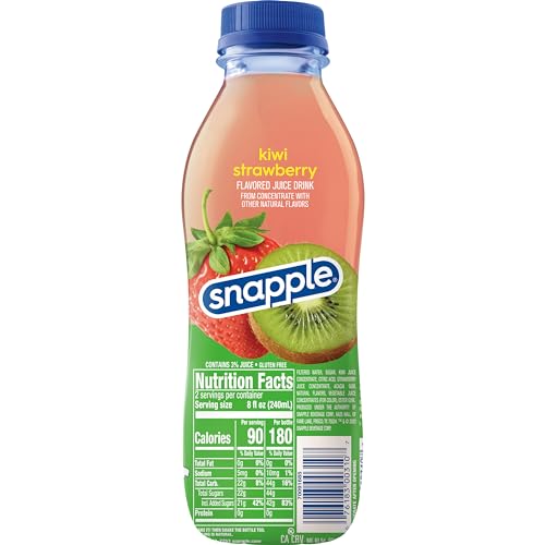 Snapple Kiwi Strawberry Juice Drink, 16 Fl Oz Recycled Plastic Bottle, Pack Of 12, All Natural, No Artificial Flavors Or Sweeteners, Contains 3% Real Juice image 8
