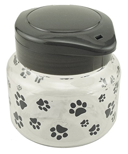 Lixit Food and Treat Storage Jars for Dogs, Cats, Small Animals and Birds. (44oz, Grey)