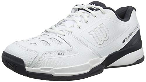 WILSON Mixte Rush Comp Ltr Chaussures de Tennis, Blanc Blanc Gris, 30 EU
