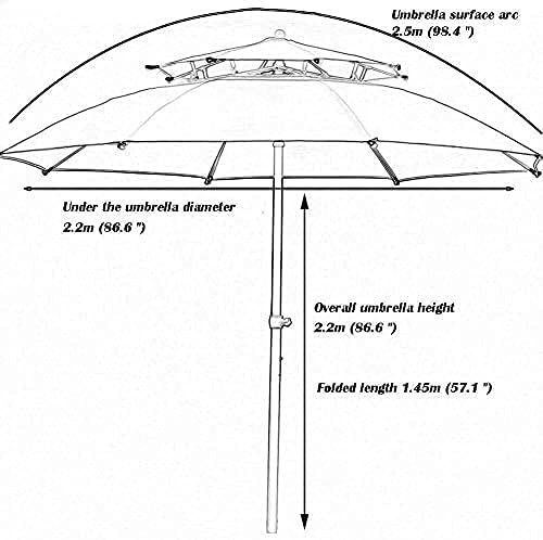 LSLYTQ Parasol Beach Umbrella Sun Parasol Umbrella Garden Outdoor Parasol with Push Button Tilt and Crank,Patio Umbrella for Balcony Table, Deck, Backyard, Swimming Pool, Garden (Beige) good