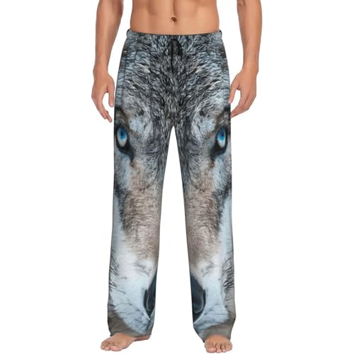 Pantalon de pyjama loup imprimé à haute respirabilité thermique pour homme et femme