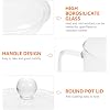 64 OZ Glass Cooking Pot Glass Saucepan with Cover Heat Resistant Simmer Pot for Stovetop Stew Pot for Pasta Noodle Soup Milk