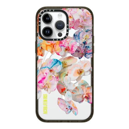 CASETiFY �C���p�N�g iPhone 14 Pro Max �P�[�X [MIL�K�i���� (4x MIL-STD-810G)/2.5m����̗����������N���A/MagSafe �ɑΉ�] - AF DREAM FLWRS - �u���b�N