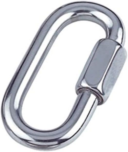 Merriway BH04987 (2 Pcs) Quick Link Chain Repair Shackles, M6 (1/4 inch) A2 316 Marine Grade Stainless Steel - Pack of 2 Pieces