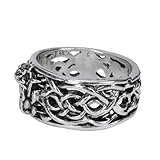 TOYANDONA Anillo Hombre con Diseño Vintage Anillo Masculino Elegante y Único para Fiesta y Uso Diario Talla Estilo Vikingo Clásico