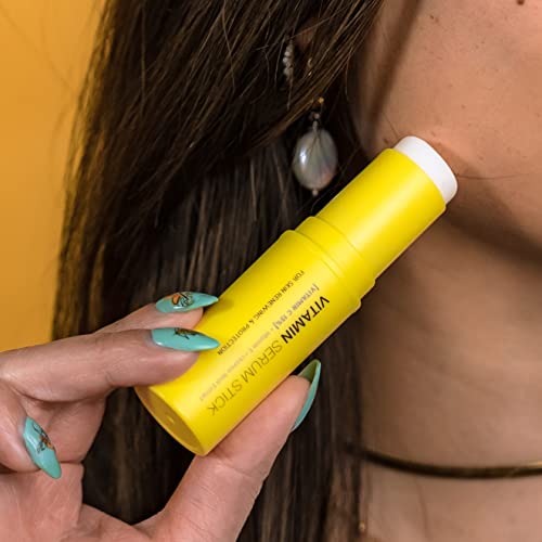 K Beauty Vitamin Serum Stick Balm For Face Dark Spots, Acne Scars, Anti Aging - 15% Vitamin C + Vitamin E + Licorice Extract, Korean Balm Oil Antioxidants, Skin Brightening, Lightening, Renewing, And Repair (Made In Korea) #TOP5