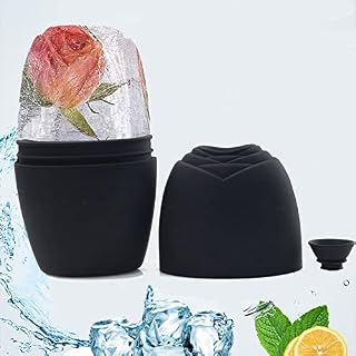 Ice Face Roller, Ice Roller for Face and Eyes Face Ice Roller for Eye Puffiness, Brighten & Tighten Skin, Icing The Skin Remove Fine Lines Shrink Pores, Enhance Skin Elasticit - Black (Black)