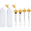 zhixing Pet Feeding Silicone Nipple with Bottle and Syringes for Puppy Dog Cat or Other Pets（Model 1）