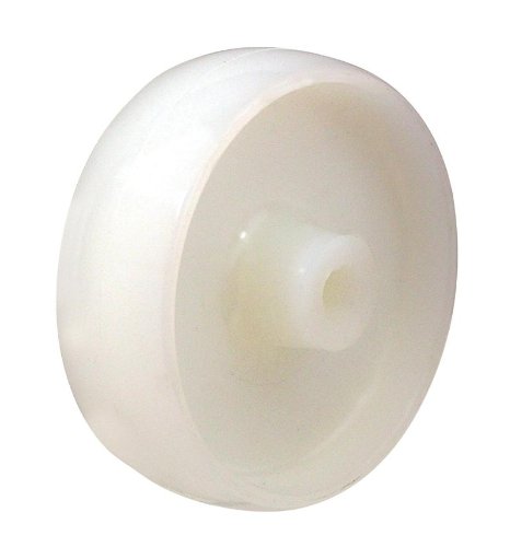 3" X 1 1/4" White Nylon Wheel, 300 lbs Capacity, 9/16" Hub Length (3DNY3)