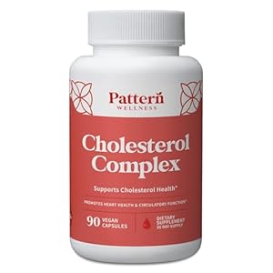 Pattern Wellness Cholesterol Complex Supplement – All-Natural Balancing Formula – Boost Overall Wellness – 3rd Party Lab Tested – 90 Vegan Capsules