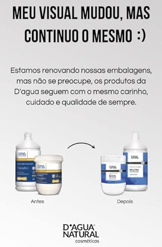 KIT 6UN CREME MASSAGEM CORPORAL NEUTRO 650G DAGUA NATURAL