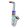 Bontempi 32 3931 Saxofoon met 4 gekleurde toetsen/notities, rood, 39 cm