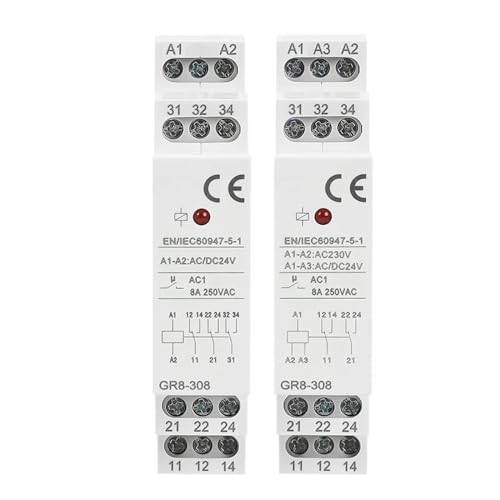 Relais auxiliaire GR8-308 triple contact 3SPDT 8A idéal pour automatisation mixte