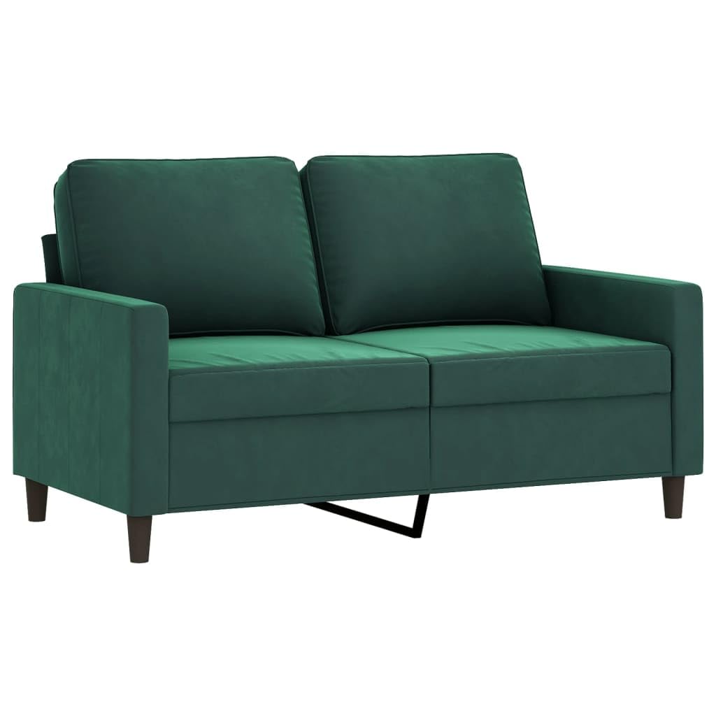 LAPOOH Divano a 2 Posti Verde Scuro 120 cm in Velluto,Divano,Divano da Soggiorno,Design Moderno,Divano Posti Economico-359191