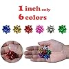 GIONAR 100 mini fiocchi natalizi da 2,5 cm, con stella metallica, mini fiocchi autoadesivi per regali di Natale