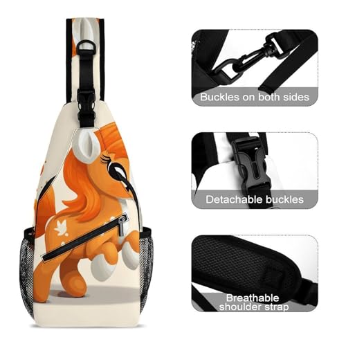 Skateboard Sling Bag for Men Women - Adjustable Crossbody Chest Backpack, 15" Travel Hiking Fanny Pack3